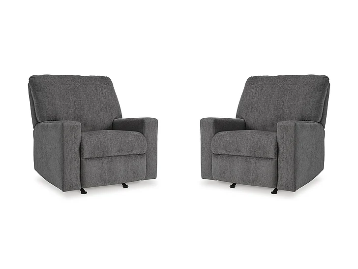 Rannis Recliner in Pewter 5360225 (Set of 2)