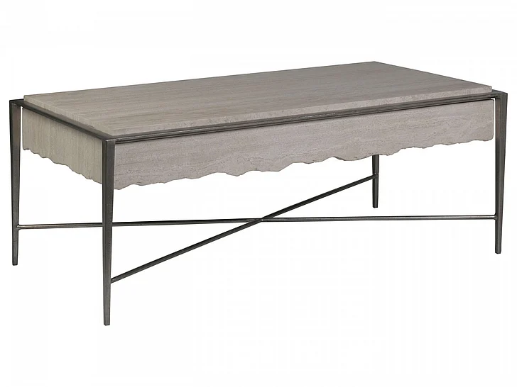 Artistica Home Signature Designs Everest Rectangular Cocktail Table in Silver 2250-945
