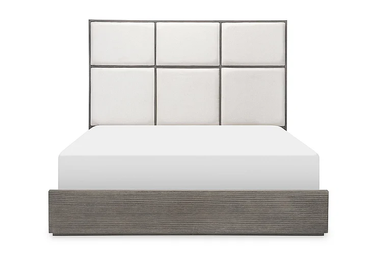 Legacy Terra Luna Upholstered Bed, Cal. King in Weathered Oak 2280-4207K