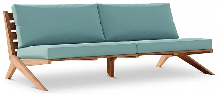 Meridian Tahiti Water Resistant Fabric Outdoor Sofa in Blue Water Resistant Fabric 351SeaBlue-S