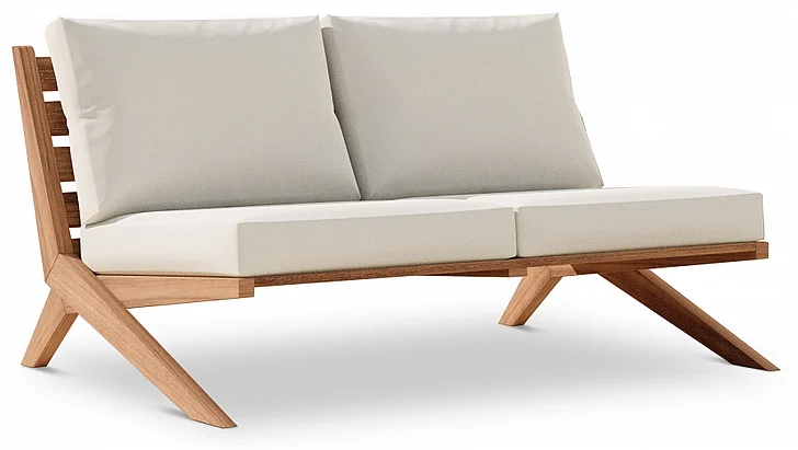 Meridian Tahiti Water Resistant Fabric Outdoor Sofa in Off White Water Resistant Fabric 351White-L