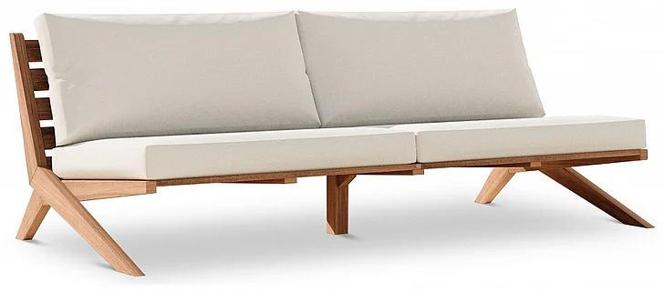 Meridian Tahiti Water Resistant Fabric Outdoor Sofa in Off White Water Resistant Fabric 351White-S