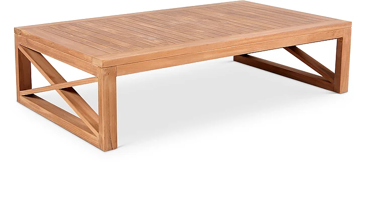 Meridian Anguilla Teak Outdoor Coffee Table in Natural Teak 352-CT