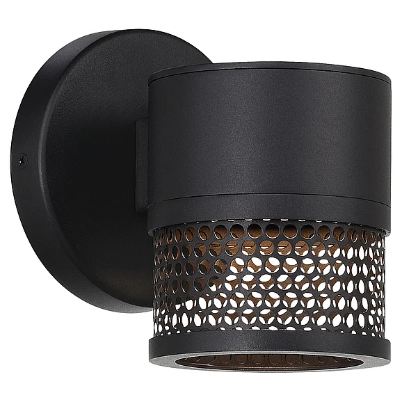 Access Lighting Ari Grid Outdoor LED Wall mount in Black/Grid 23030LEDDMG-BL/GRD
