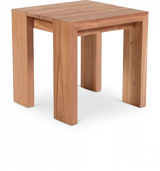 Meridian Tulum Teak Outdoor End Table in Natural Teak 353-ET