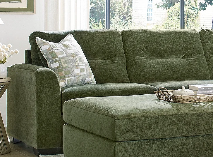 Peak Living 230 LAF Sofa in Braves Olive 23021-5865 CUSTOM ITEM