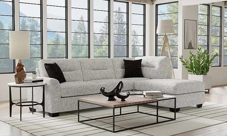 Peak Living 230 2pc LSF 1 Arm Sofa Living Room Set in V25 CUSTOM ITEM