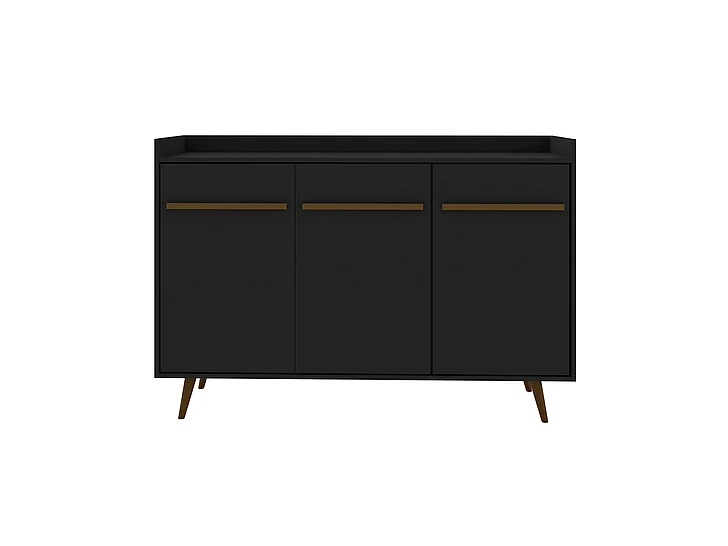 Manhattan Comfort Bradley 53.54 Buffet Stand with 4 Shelves in Black 230BMC8
