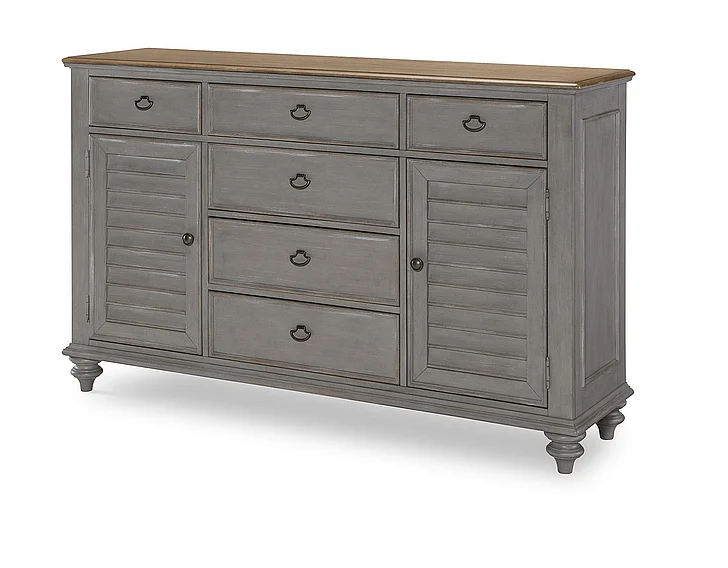 Legacy Kingston Louvered Dresser in Gray 2311-1200