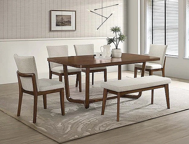 Crown Mark Salerno 6pc Rectangular Dining Room Set