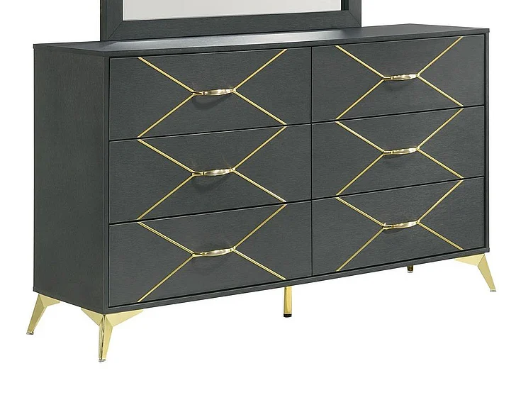 Emma Mason Signature Hacienda Royale 6 Drawer Dresser in Midnight Blue