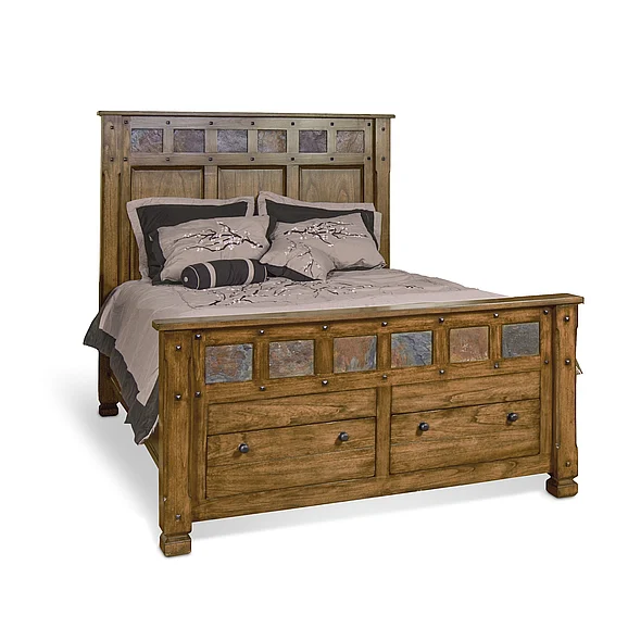 Sunny Designs Sedona Storage Queen Bed in Rustic Oak 2322RO-Q