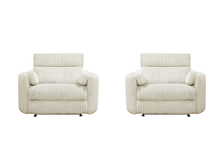Parker House Radius XL Extra Wide Power Glider Recliner in Mega Ivory MRAD#812GP-XL-MGIV (Set of 2)