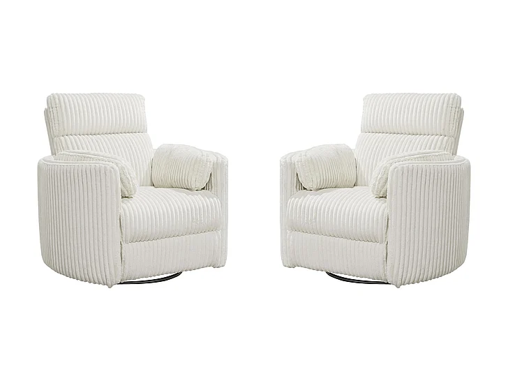 Parker House Radius Swivel Power Glider Recliner in Mega Ivory MRAD#812GSP-MGIV (Set of 2)