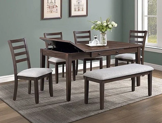 Crown Mark Wagner 6pc Rectangular Dining Room Set