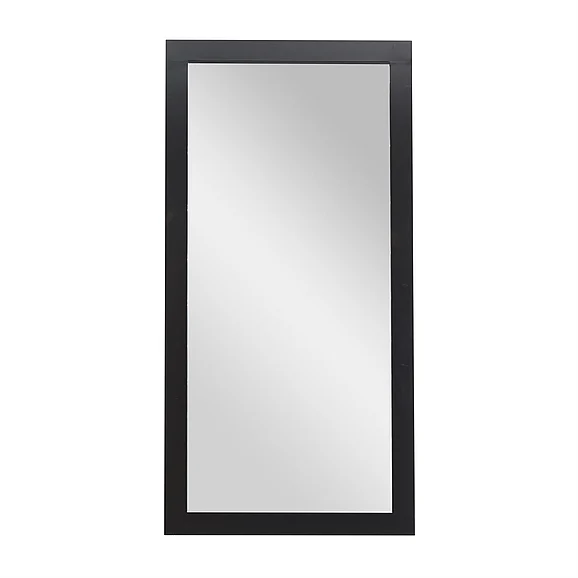 UMA Black Wooden Room Wall Mirror, 33" x 1" x 65" | 23267