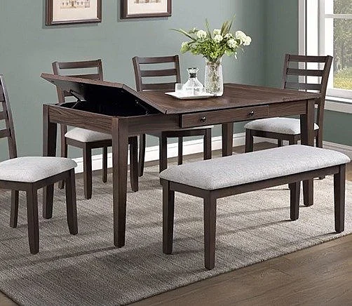 Crown Mark Wagner Dining Table with Storage 2326T-3666