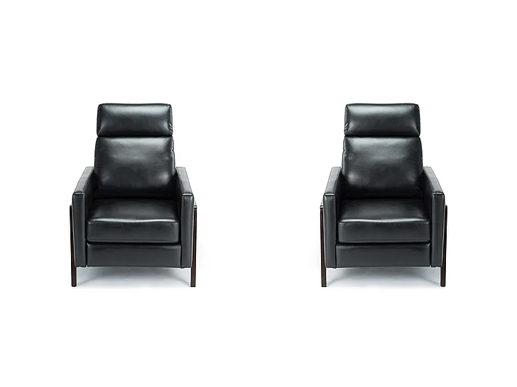 Comfort Pointe Maxton Push Back Recliner - Black 8023-50 (Set of 2)