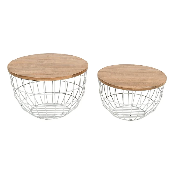 Jofran Rondo Nesting Coffee Tables in White 2330-3026WH