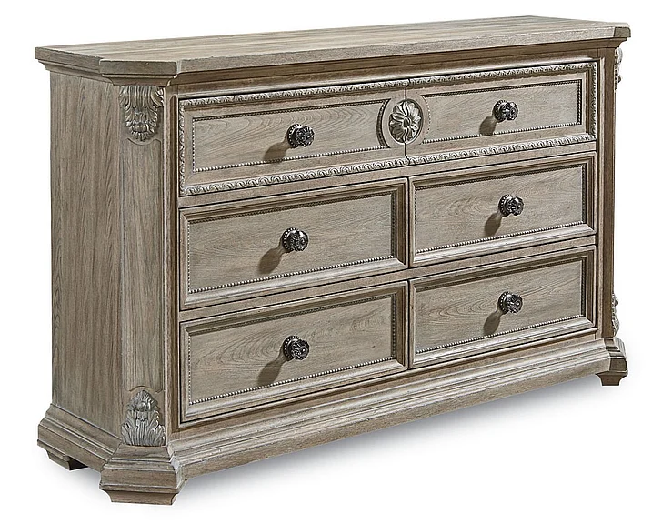 A.R.T. Furniture Arch Salvage 6 Drawer Grayson Dresser in Parchment 233130-2802