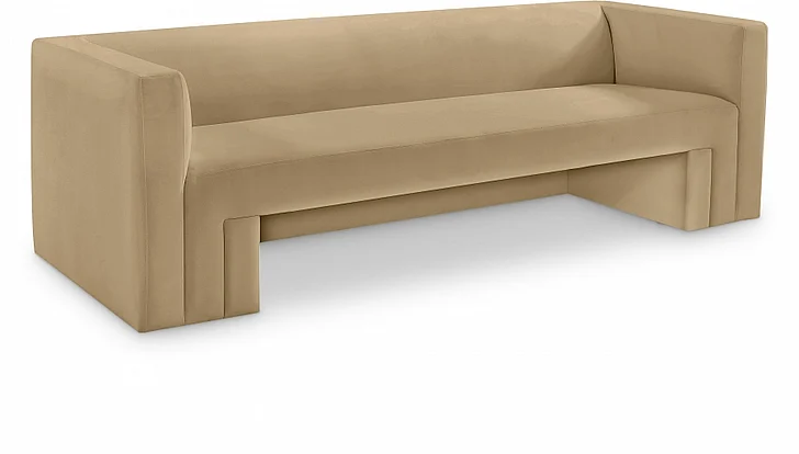 Meridian Henson Velvet Sofa in Camel Velvet 665Camel-S