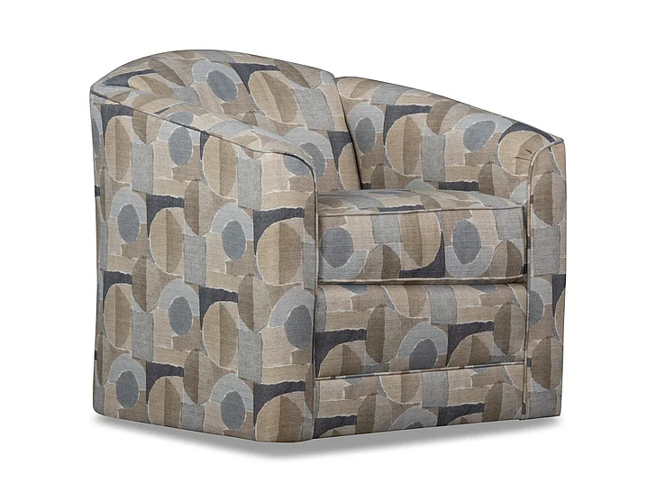 Klaussner CozyJasper Swivel Chair in Gray