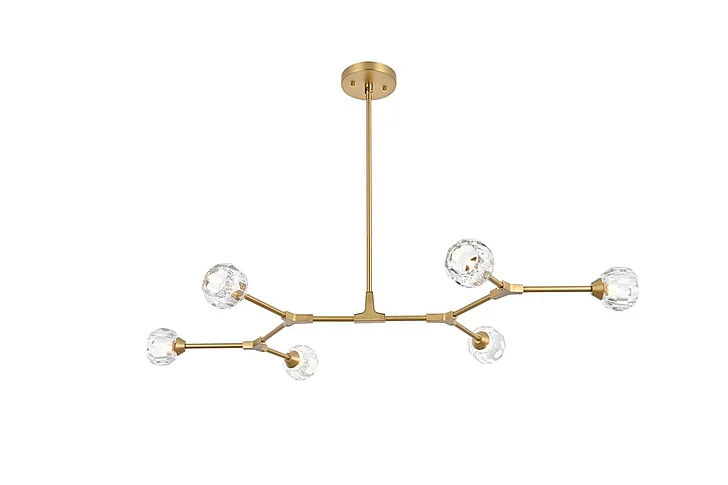 Elegant Zayne 6 Light Pendant in Gold 3508D50G