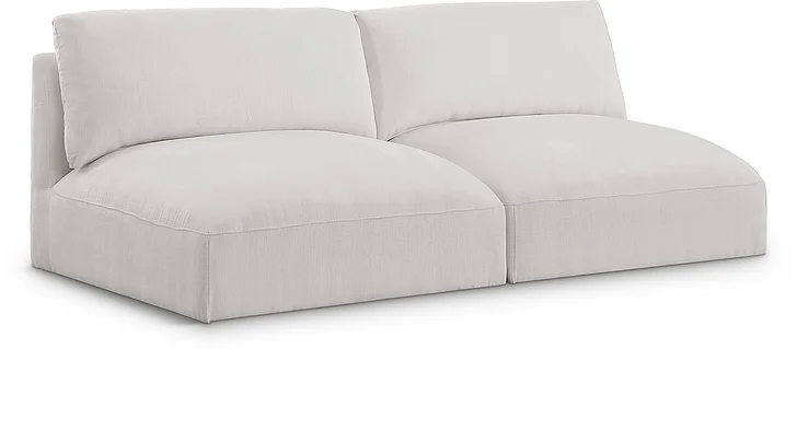 Meridian Ease Fabric Modular Sofa in Cream Polyester Fabric 696Cream-S76A