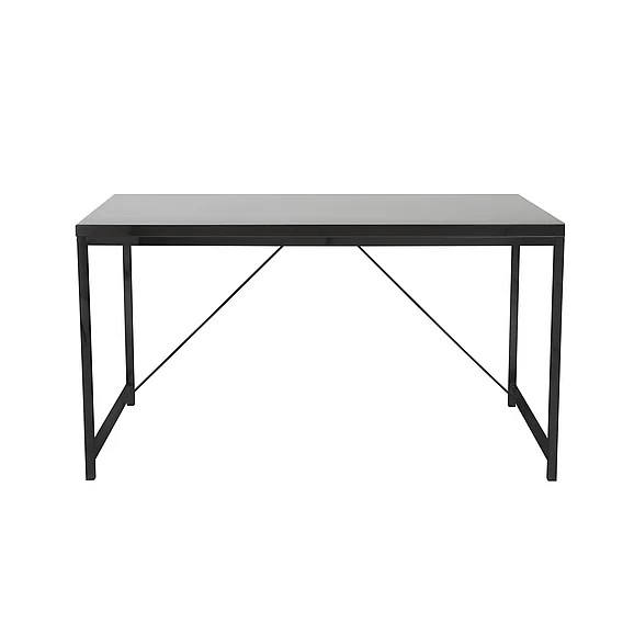 Euro Style Gilbert Desk in Black with Black Frame 23533-BLK CLOSEOUT