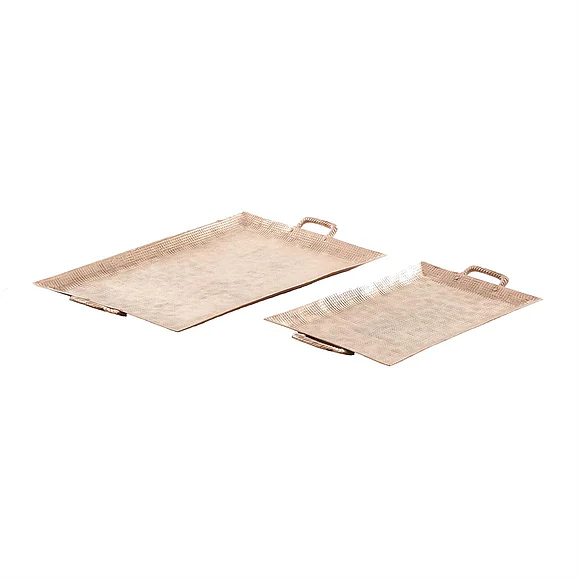 UMA Bronze Aluminum Metal Tray, Set of 2 28, 22W | 23533 CLOSEOUT
