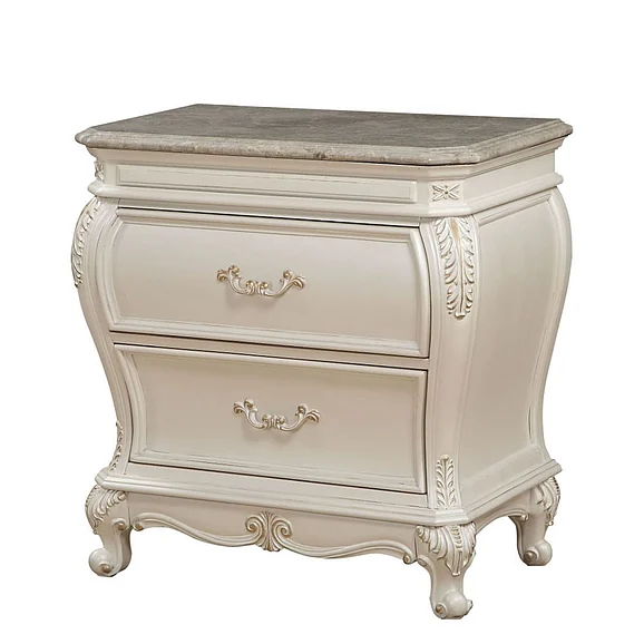 Acme Chantelle Nightstand in Pearl White 23543