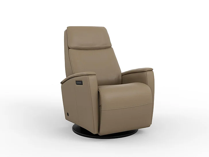 Fjords Relax Crown Large Swivel/Glider Recliner Motorized in AL Tan 236216P-552 CUSTOM ITEM