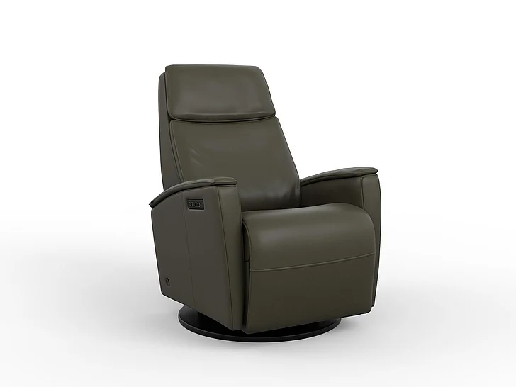 Fjords Relax Crown Small Swivel/Glider Recliner Motorized in AL Martini Olive 236116P-555 CUSTOM ITEM