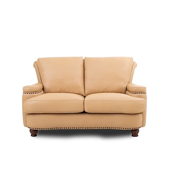 Leather Italia USA Hutton Loveseat 6401S Tan Fawn 9661-2365-026401S