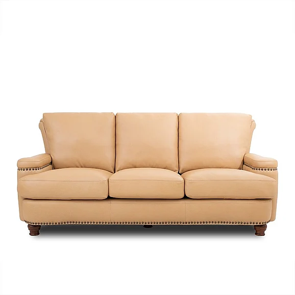 Leather Italia USA Hutton Sofa 6401S Tan Fawn 9661-2365-036401S