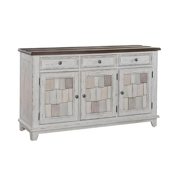 Liberty Furniture River Place Accent Server in Riverstone White & Tobacco 237-SR6236