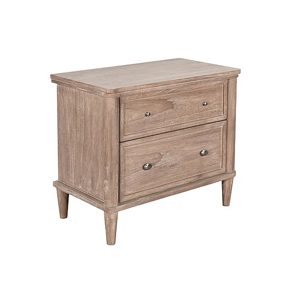 Sunny Designs Kate Transitional Natural Wood 2-Drawer Nightstand in Oak Grove 2375OG-N