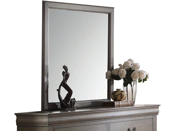 Acme Louis Philippe Mirror in Gray 23864