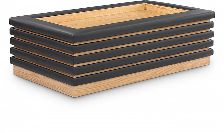 Meridian Rory Coffee Table in Black Faux Leather 229Black-CT