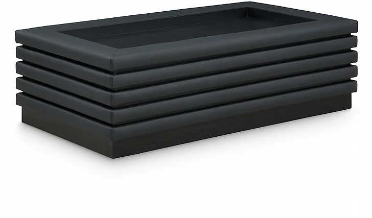 Meridian Rory Coffee Table in Black Faux Leather 230Black-CT