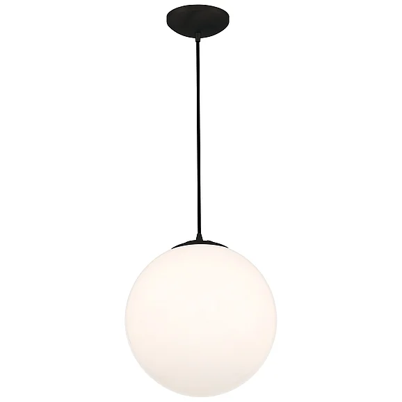 Access Lighting Pearl Pendant in Matte Black/Opal 23944-MBL/OPL