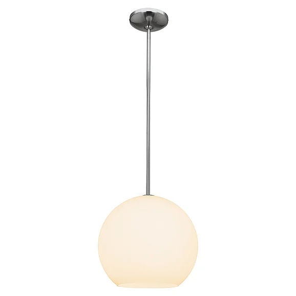 Access Lighting Nitrogen Pendant in Brushed Steel/Opal 23951-BS/OPL