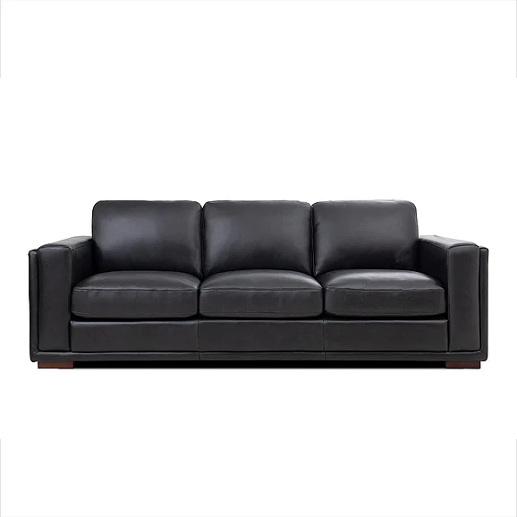 Leather Italia USA Luca Sofa 8801S Black 9661-2395-038801S