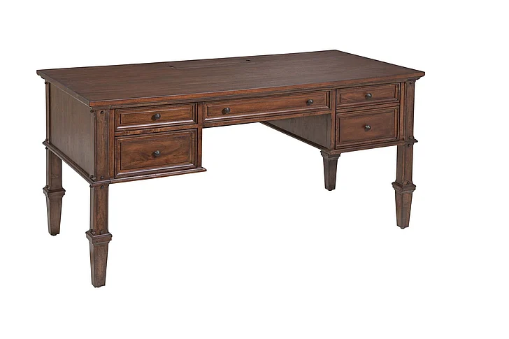 American Woodcrafters Sedona 60" Storage Desk with Power - Cinnamon Cherry 2400-340