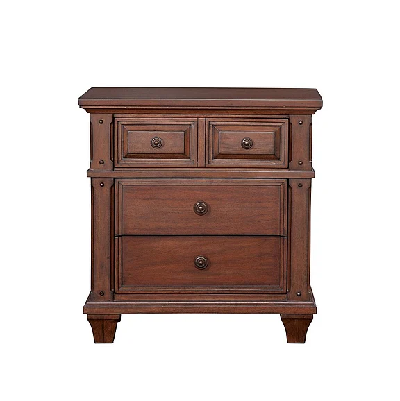 American Woodcrafters Sedona 3-Drawer Nightstand - Cinnamon Cherry 2400-430