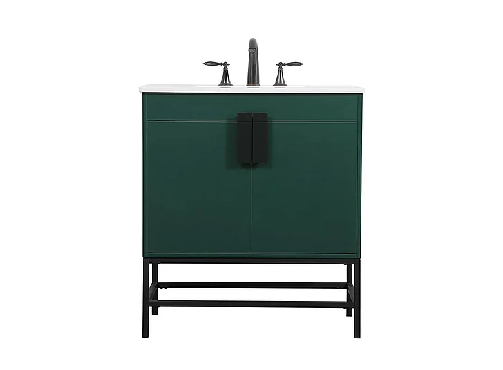 Elegant 30 In. Single Bathroom Vanity in Green VF48830MGN CLOSEOUT