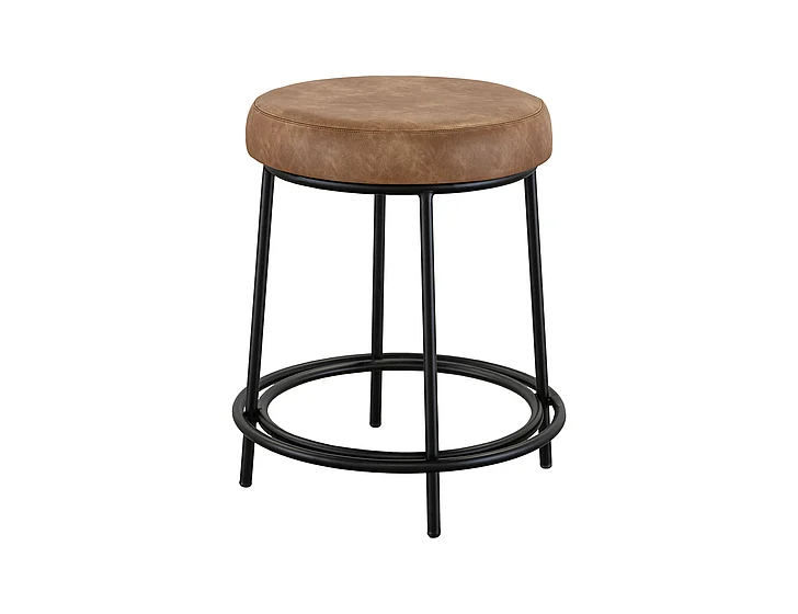 IFD Frida Upholstered Stool Orange IUP802-STL24-202