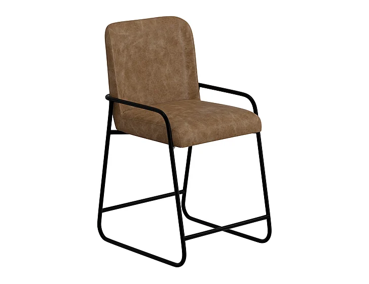IFD Seating Upholstered Barstool Orange/Black IUP800-BST24-202