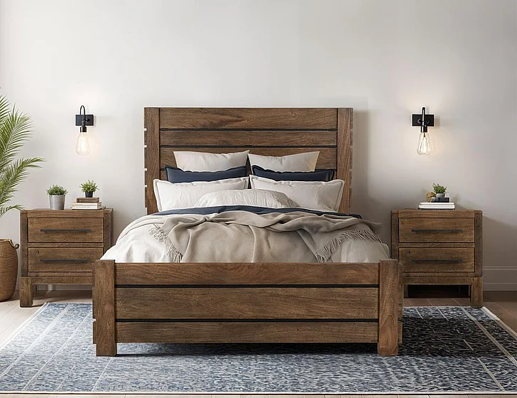IFD Merida 2pc Bedroom Set in Brown