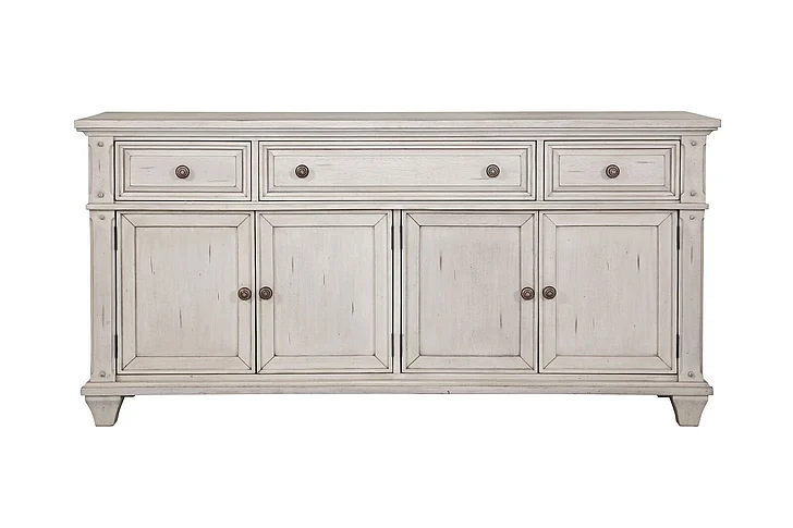 American Woodcrafters Sedona 72" Entertainment Console in Cobblestone White 2410-234